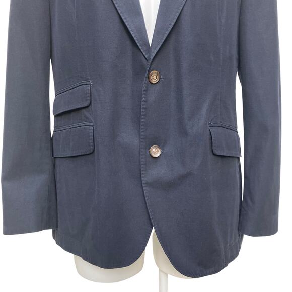 Kroon Blazer Jacket 42 R Black Sting Wash Two Button Cotton Careerwear Preppy - Picture 3 of 16